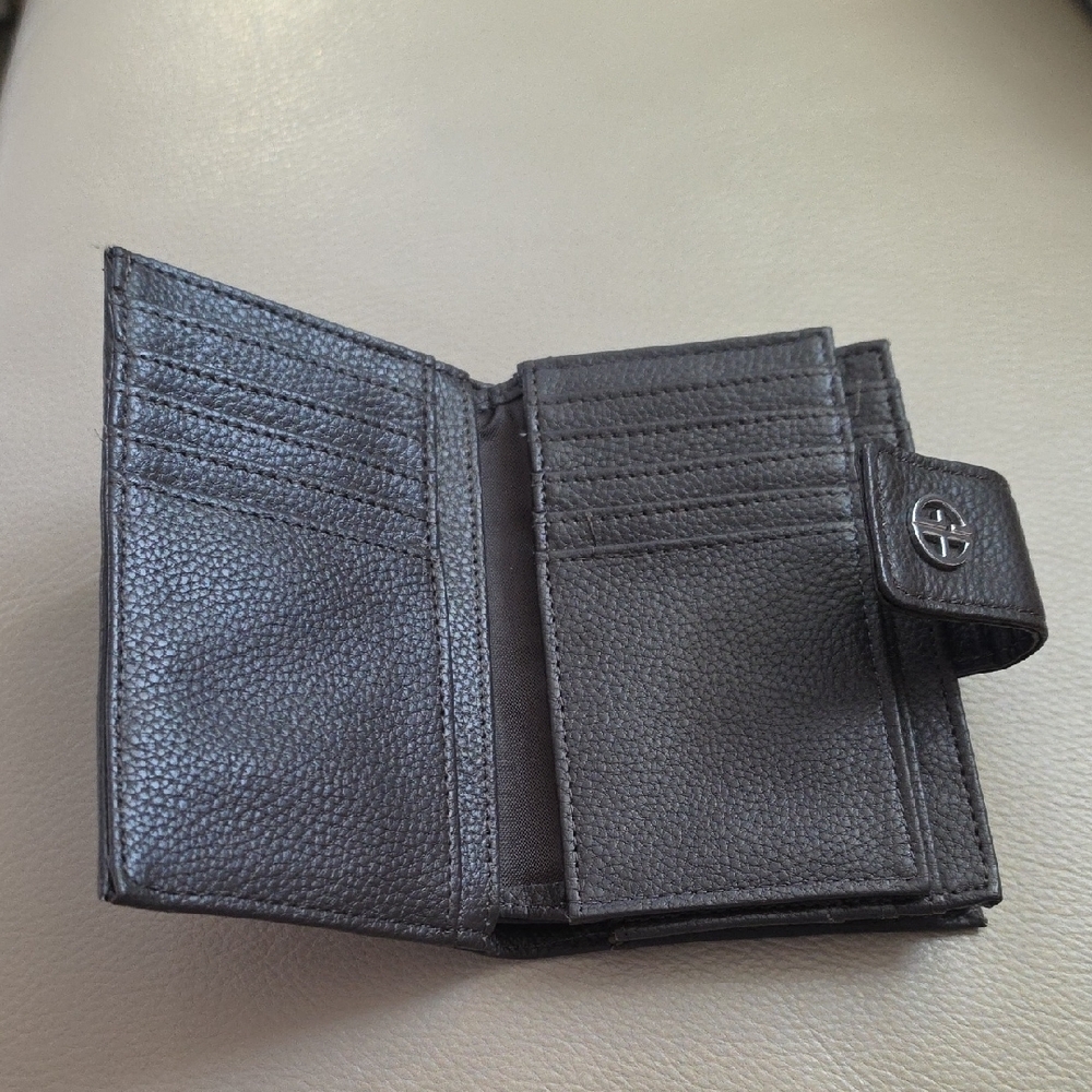 Giani Bernini Brown Softy Leather Wallet with a pebbled texture, NWOB And OT - Picture 3 of 13